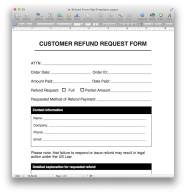 Refund Request Form Template MacTemplates